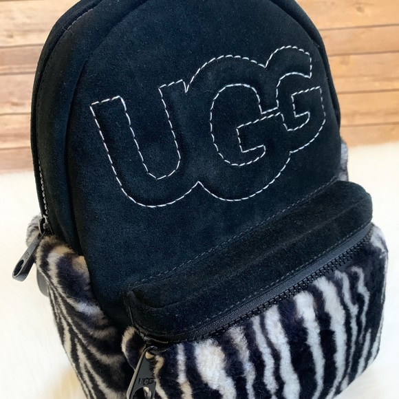 UGG Dannie II Mini Backpack Sheepskin Zebra - Picture 8 of 11